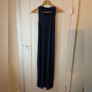 Banana Republic Dark Blue Patterned Maxi Dress